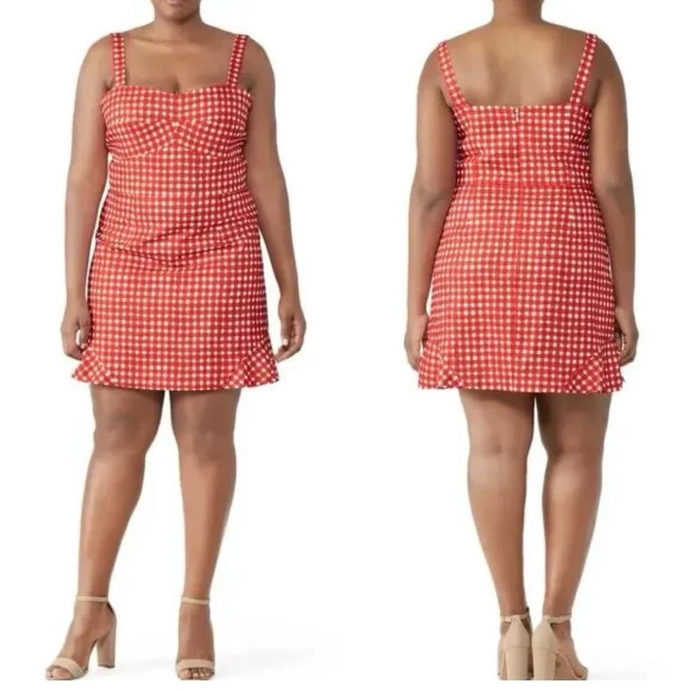 Hutch McKenzie Red Gingham Sleeveless Dress